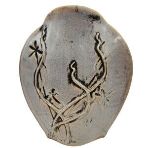 Priscilla Fursdon Vase Signed FP Dragonflies Blue Cream Black 6.25 in High